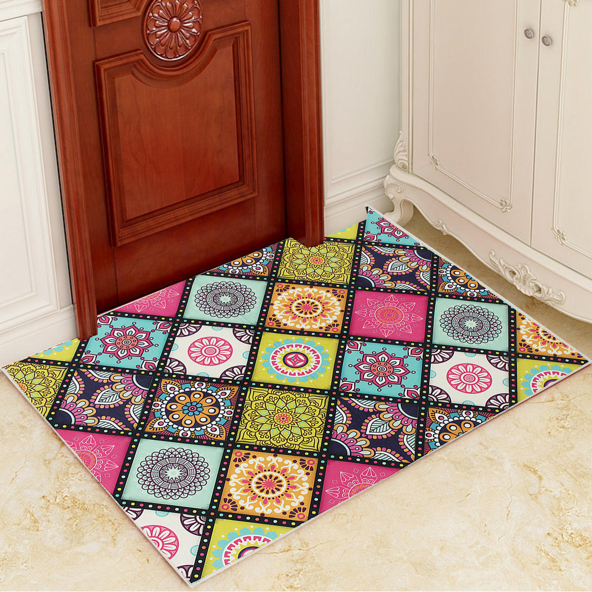 

Mandala Area Rug Carpet Non-Slip Floor Mat Doormats for Living Room Bedroom