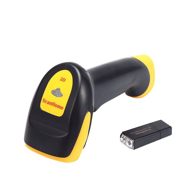 

ScanHome SH-4100 Беспроводной ручной 1D / 2D / QR-код Сканер штрих-кода с интерфейсом USB RS232 для ресторанов Магазины