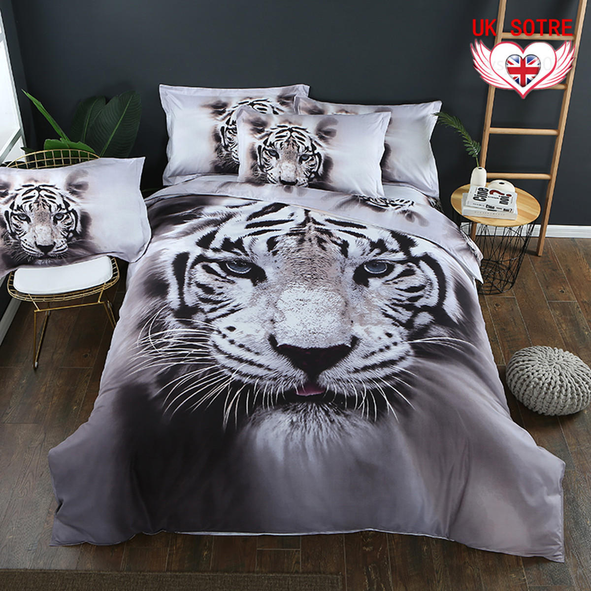 Tiger Bedclothes Animal Print Bedding Set Quilt Duvet Cover