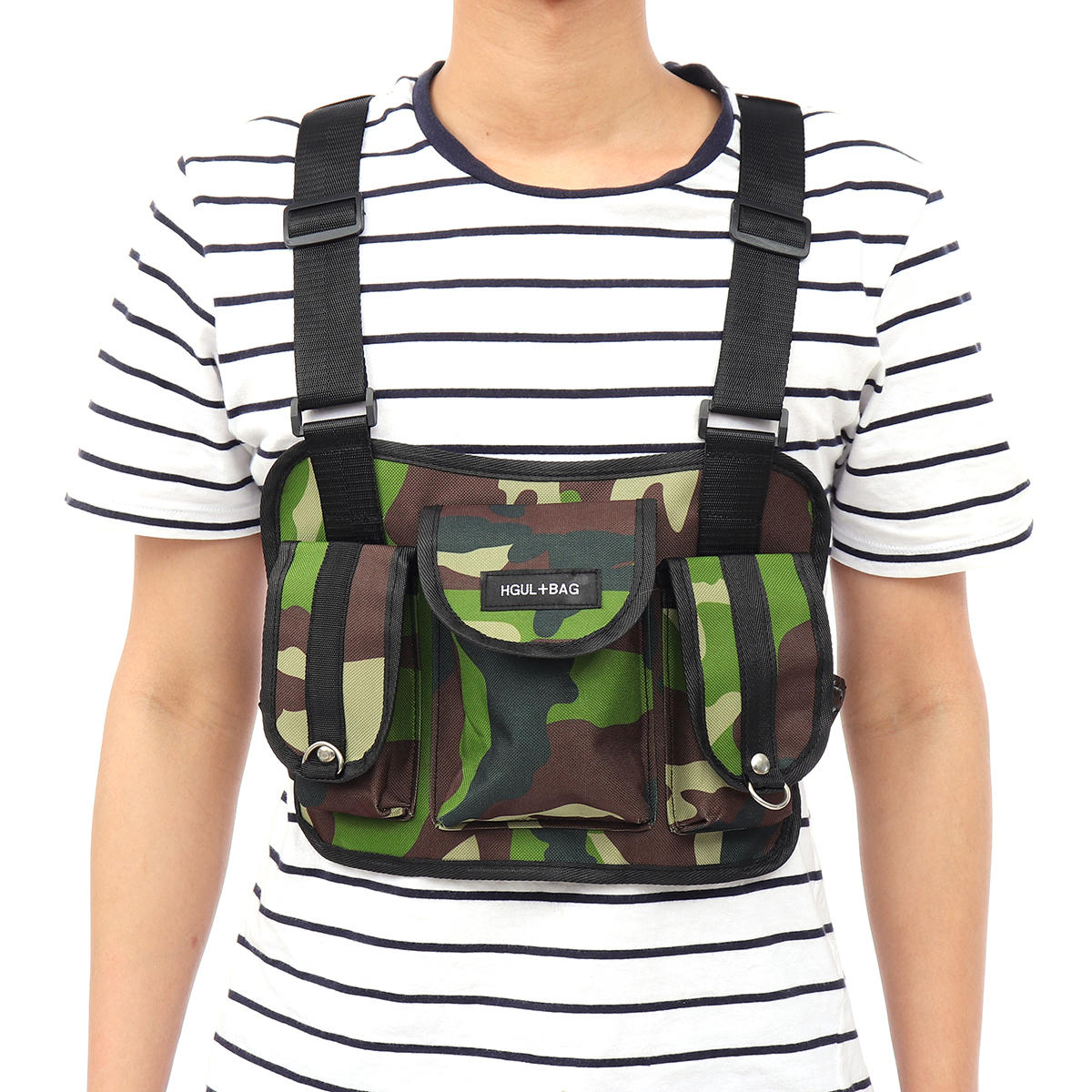 Nylonowa taktyczna torba na klatkę piersiową Torba crossbody Campingowa torba na ramię myśliwska 