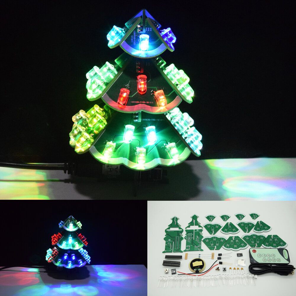 

Geekcreit® DIY Creative Remote Control Colorful LED Music Christmas Tree Kit Holiday Decoration Small Gifts