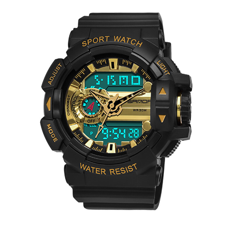 

SANDA 599 Luminous Display Candar Stopwatch Men Fashion Sport Watch Dual Disaplay Digital Watch