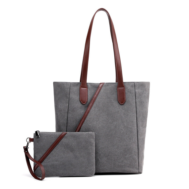 2 Pcs Women Shoulder Bag Travel Leisure Storage Bag Waterproof Handbag Pouch