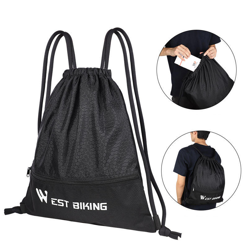 WEST BIKING 15L Drawstring Backpack Leisure Travel Waterproof Basketball Storage Bag Cycling Camping Hiking Bag