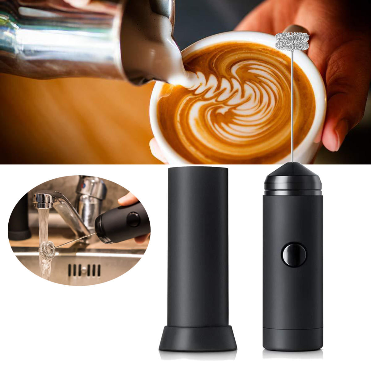 

Handheld Electric Milk Frother Coffee Latte Foamer Whisk Egg Mixer Foamer Mixer Whisk Tool