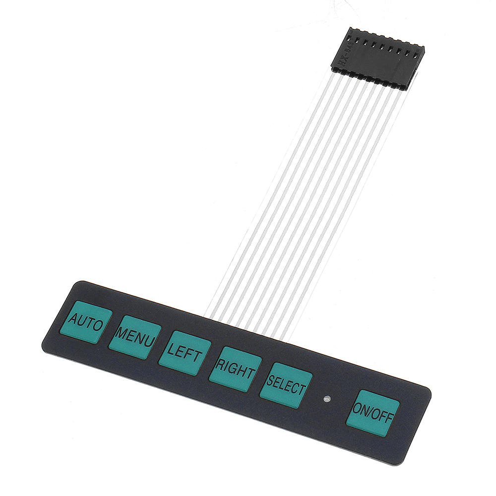 

10pcs Display Membrane Switch Matrix Keyboard Button Control Panel 6 Button with Light