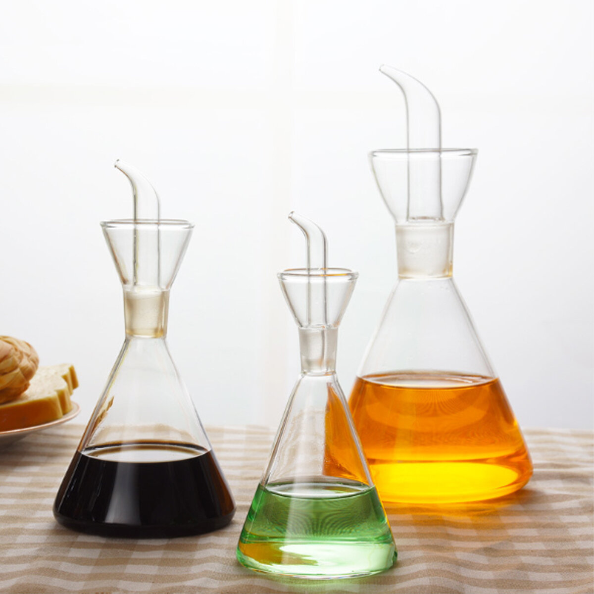 125-500 ml olijfolie glazen dispenser azijn schenker fles kegel fles keuken koken tool