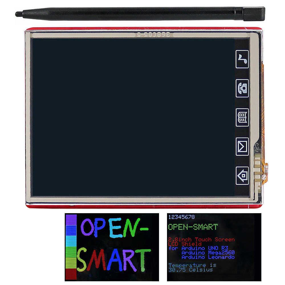 

2.8 inch TFT ILI9320 Touch LCD Screen Display Shield On-Board Temperature Sensor + Touch Pen for UNO R3/Mega2560/Leonard
