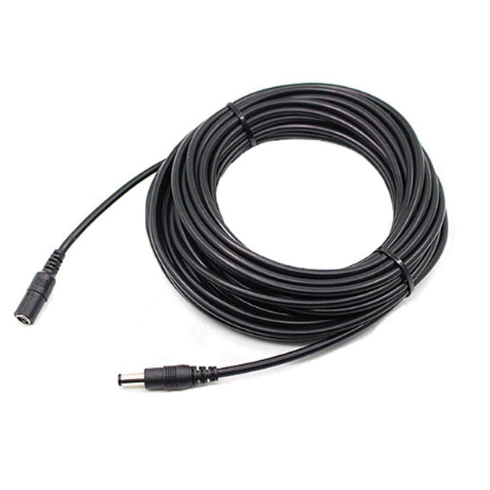 Hiseeu DC 12V 5m Camera Power Supply Extension Cable Expanded Video Cable Male to Female for Security IP Camera