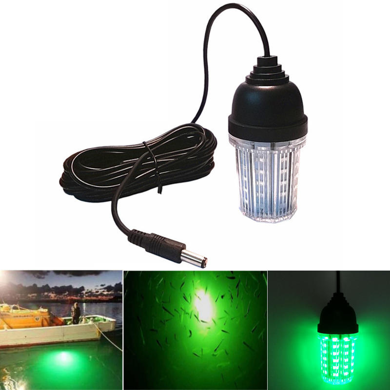 Enusic™ 12V-24V 10W Fishing Light LED Underwater Lure Finder Lamp Waterproof Attracts Prawns Squid Krill