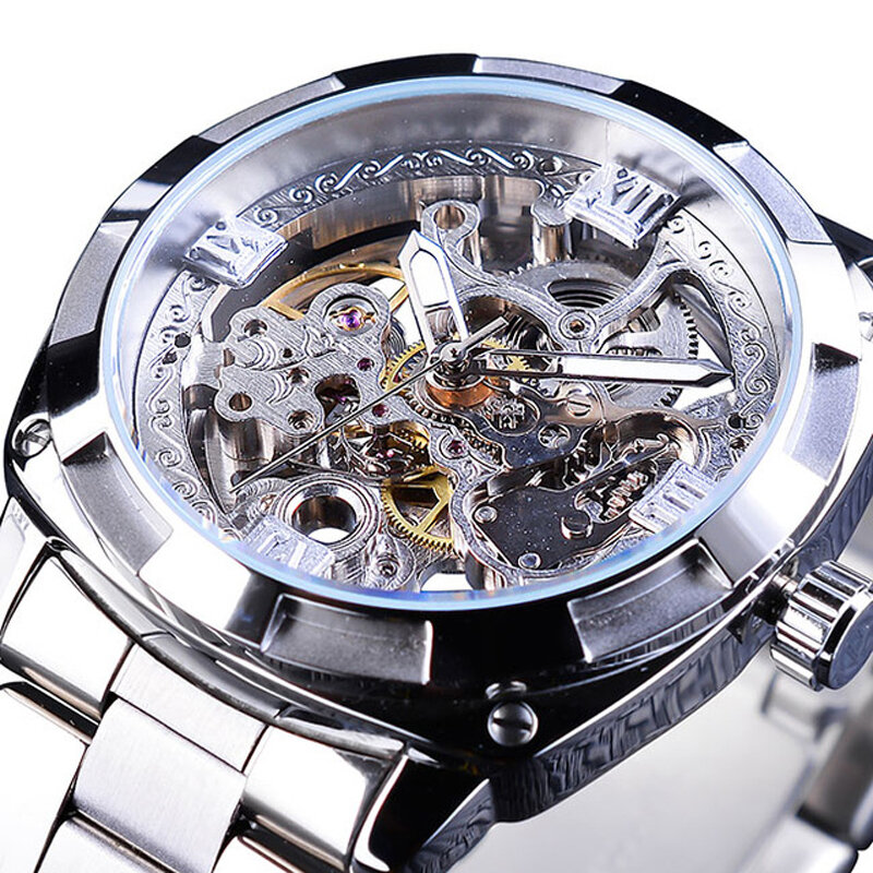 Forsining GMT1091 Licht Luxe 3ATM waterdicht lichtgevend display Mode Heren mechanisch horloge