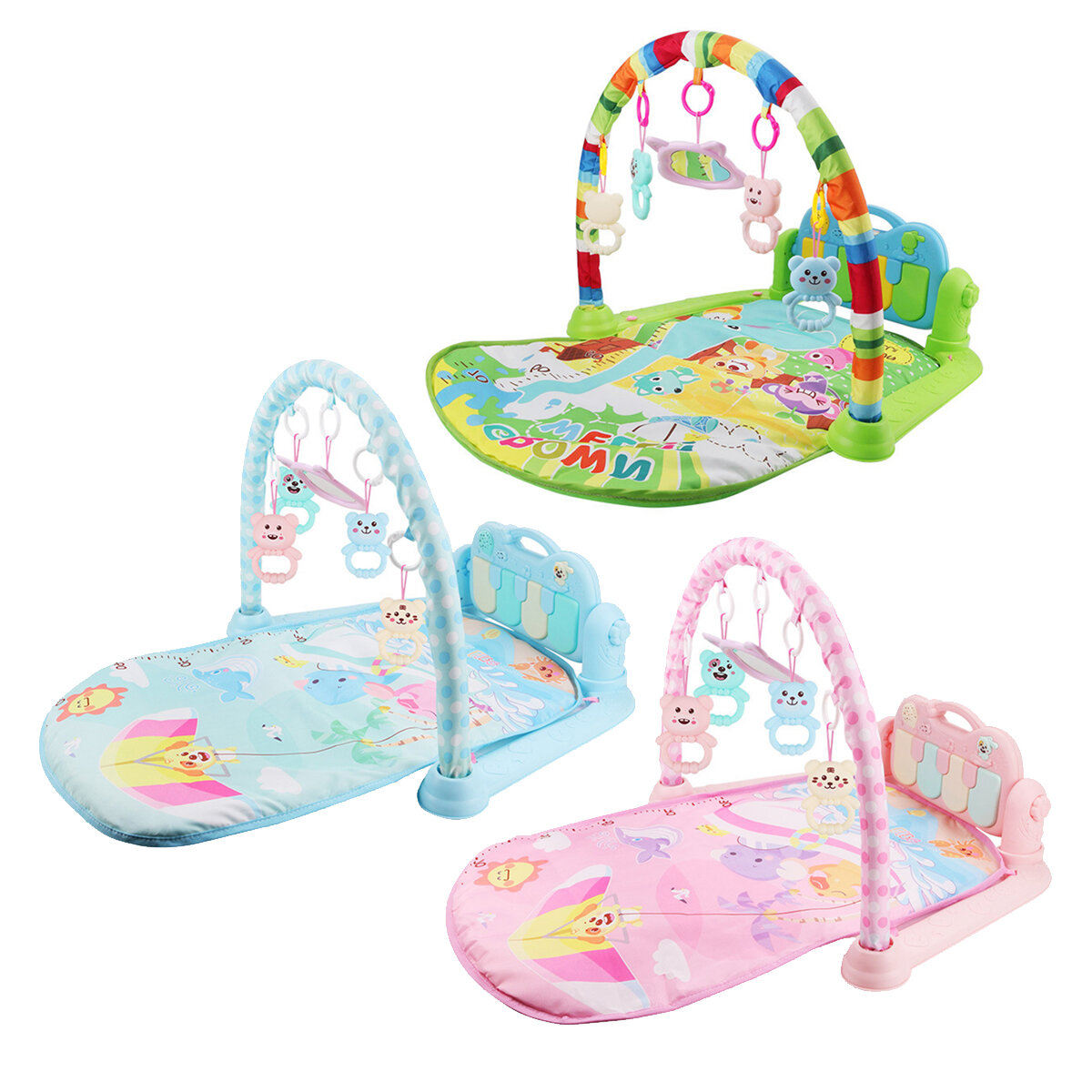 Baby Infant Gym Play Mat Fitness Carpet Music Fun Piano Pedal Educational Toys