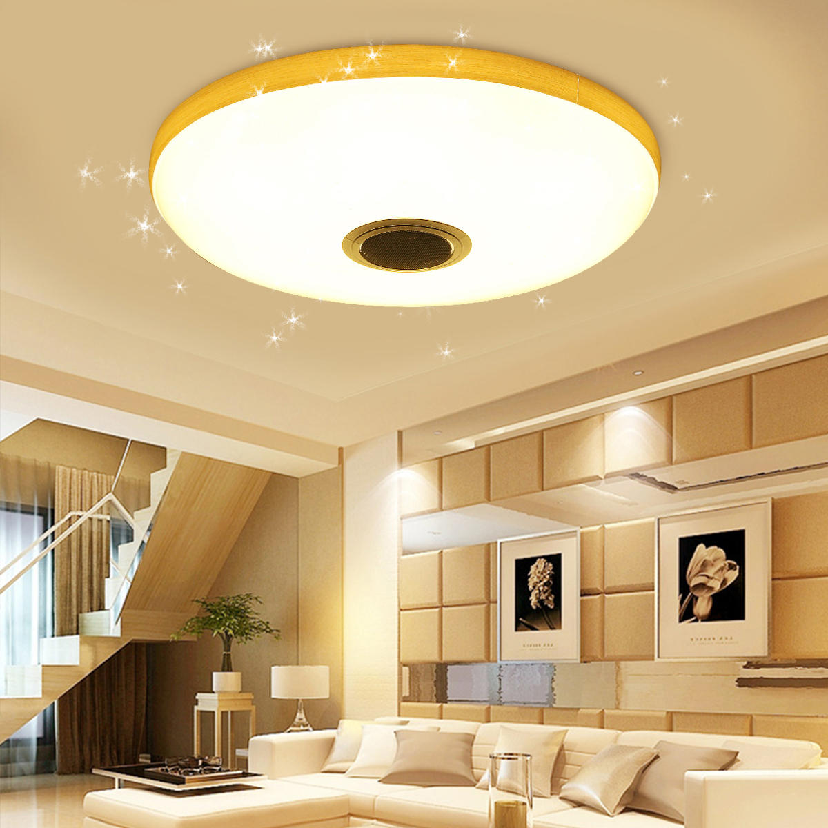 108LED RGBW Dimmable Ceiling Light Smart Music Bluetooth APP Remote Control