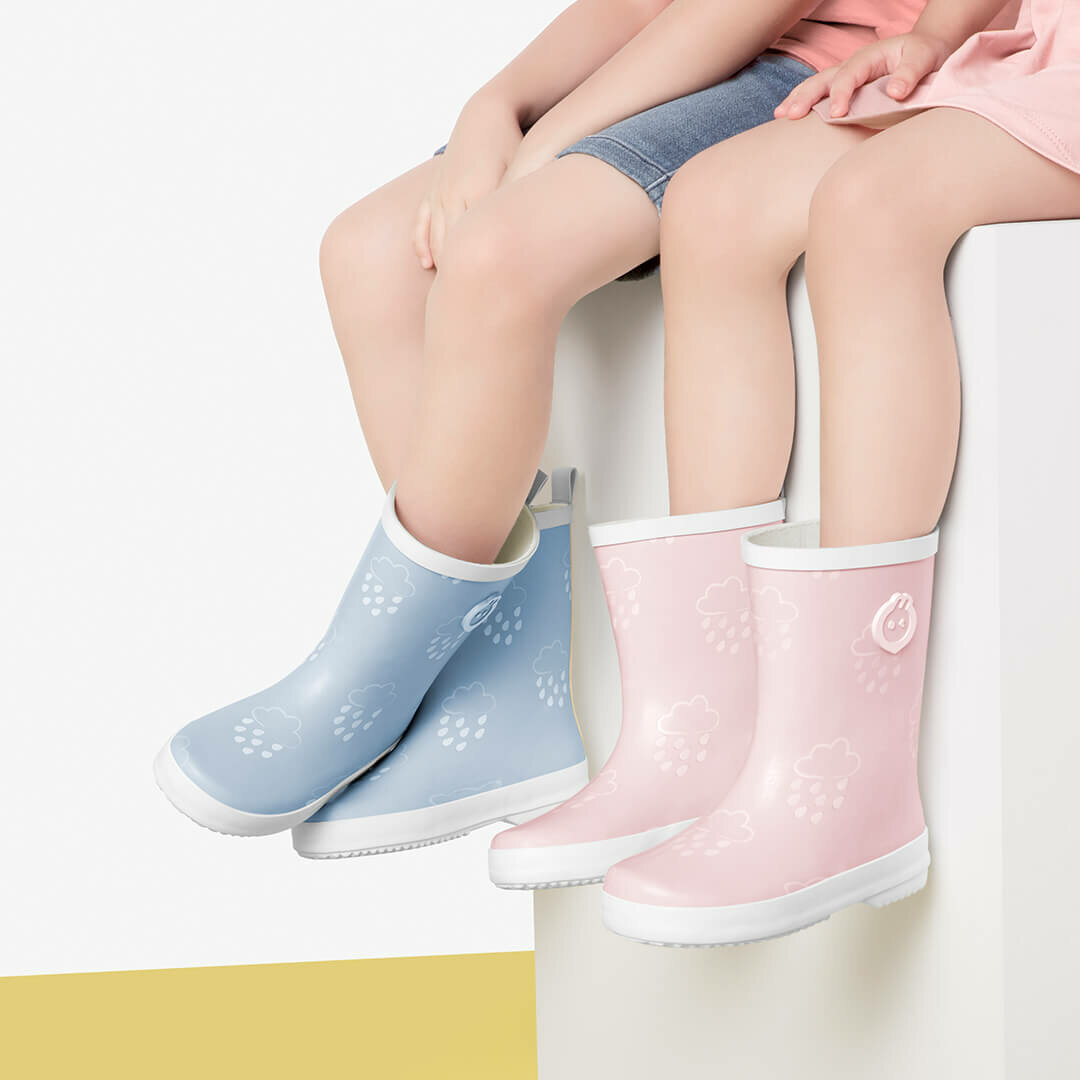 Xiaoxun Children Kids Rain Boots Non-slip Wearproof Rubber Rain Shoes from 