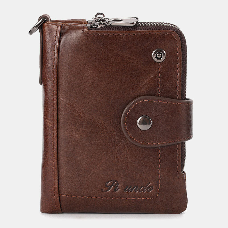 

Men RFID Antimagnetic Vintage Genuine Leather 13 Card Slots Coin Bag Wallet