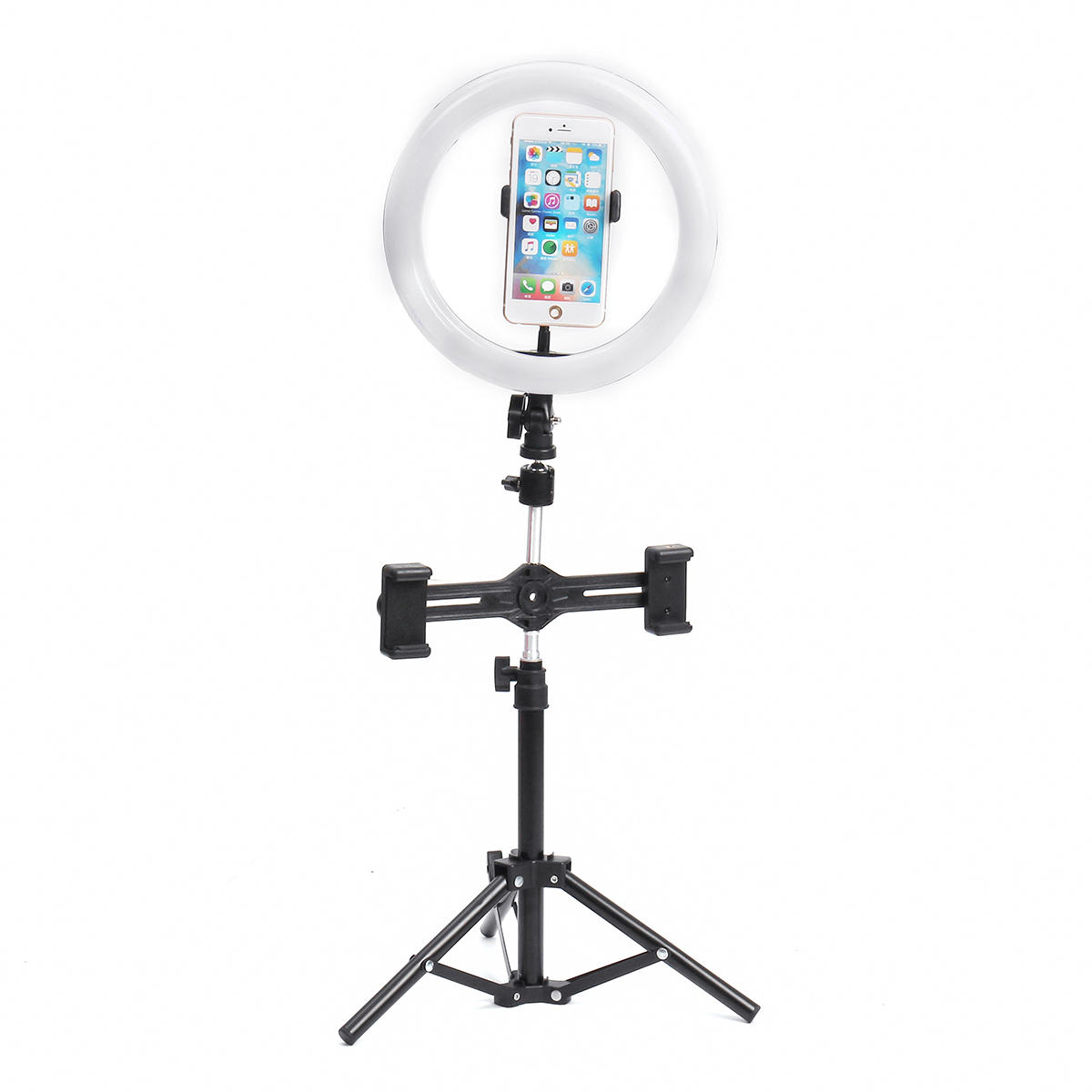 8 inch videofotografie Live streaming ringlicht met 50cm lichtstatief 3 telefoonclip