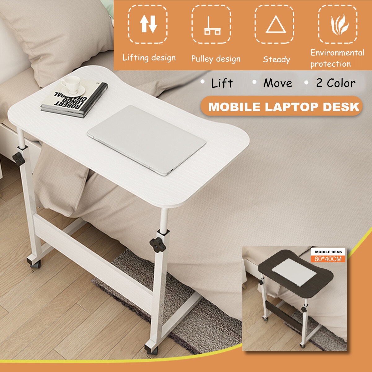 Adjustable Computer Desk Simple Mobile Lifting Laptop Table With