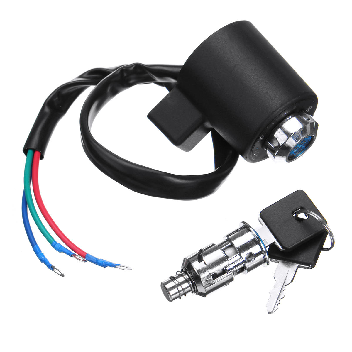 Ignition Key Coil Switch 3 Wire For Harley Davidson XL FX Round Barrel Key For Sportster For Dyna