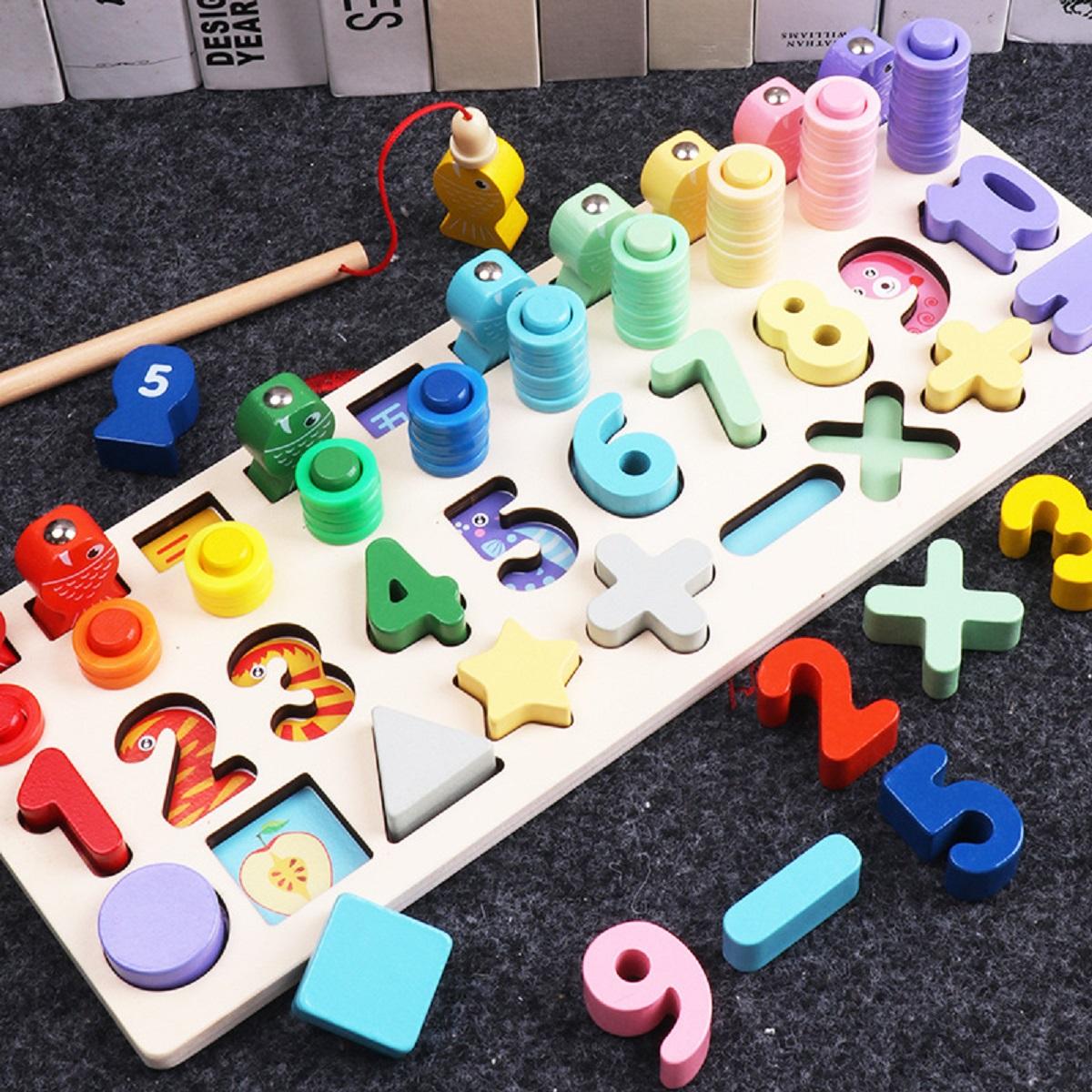 Counting board nursery learning shape pairing montessori math toys ...