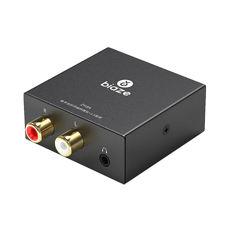 Biaze zh84 digitale optische coax coaxiale Toslink naar analoge audio-omzetteradapter RCA L / R 2RAC