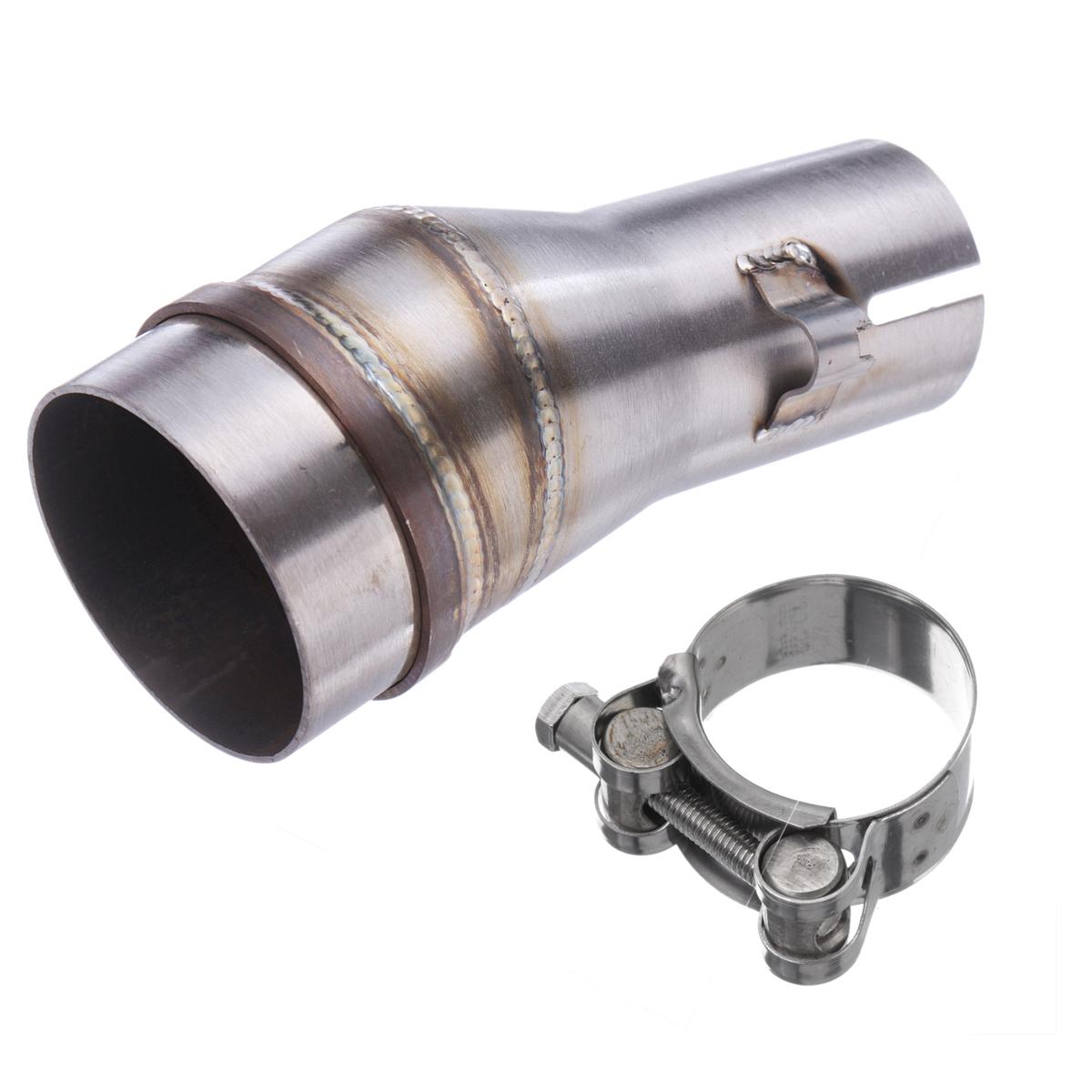 51mm To 35mm Motorcycle Stainless Exhaust Muffler Pipe Adapter Connector Polished 2''