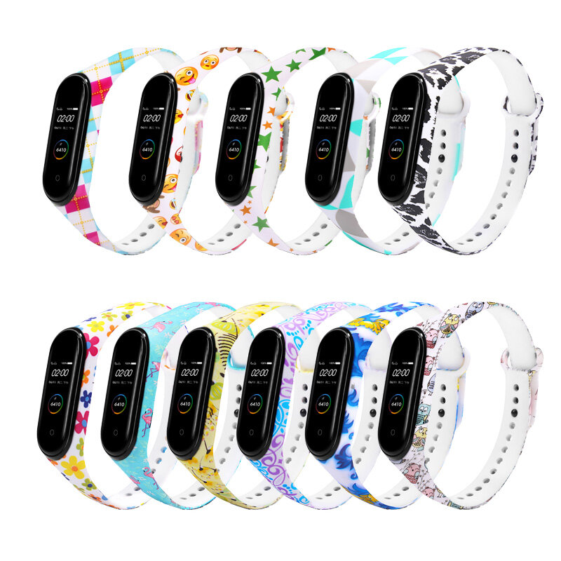 Kleurpatroon horlogeband Horlogeband voor Xiaomi Miband 3 Mibnad 4-band Niet origineel
