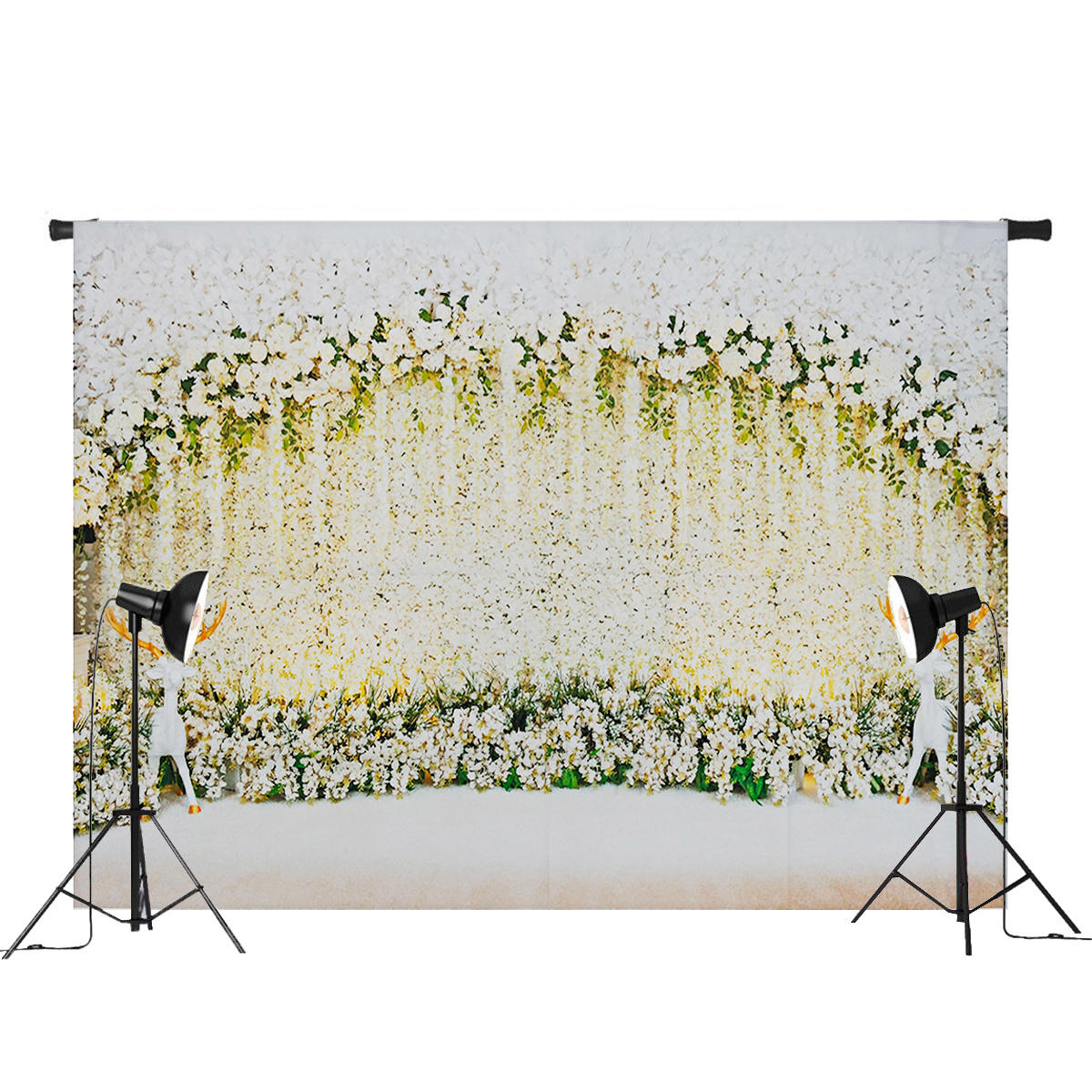 5x3FT 7x5FT Petals and Deer Wedding Photography Backdrop Background Studio Prop