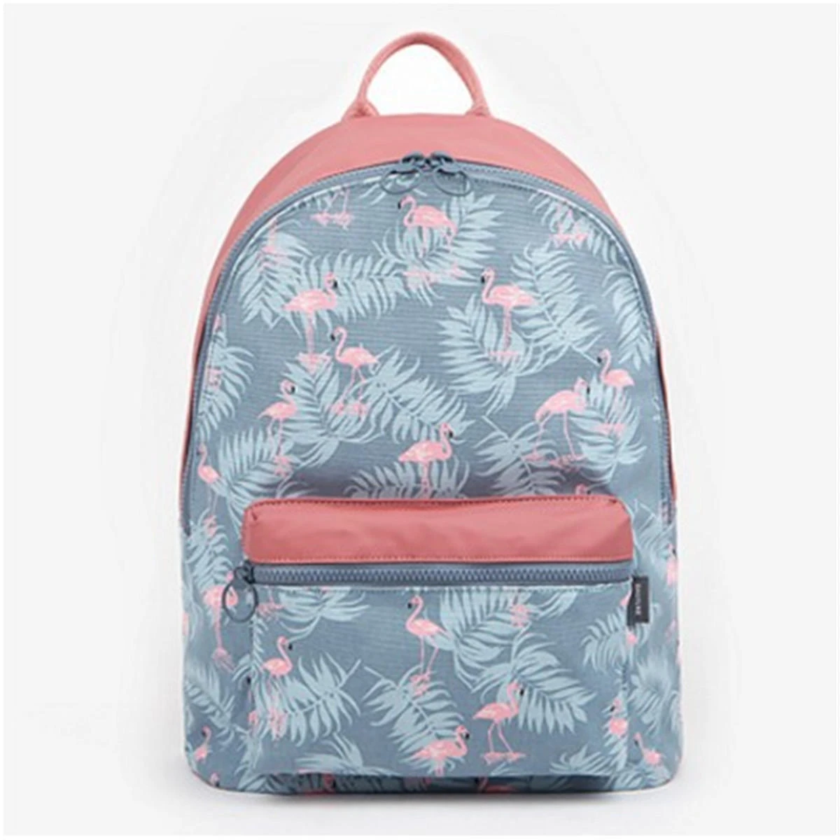 Women flamingo cartoon printing backpack floral casual girl school bag
