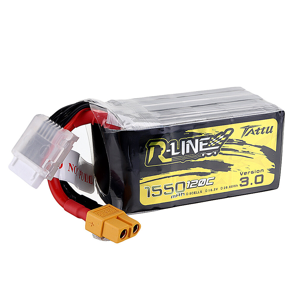 TATTU R-Line V3.0 18.5V 1550mAh 120C 5S Lipo-batterij XT60-stekker voor Eachine Wizard TS215 drone