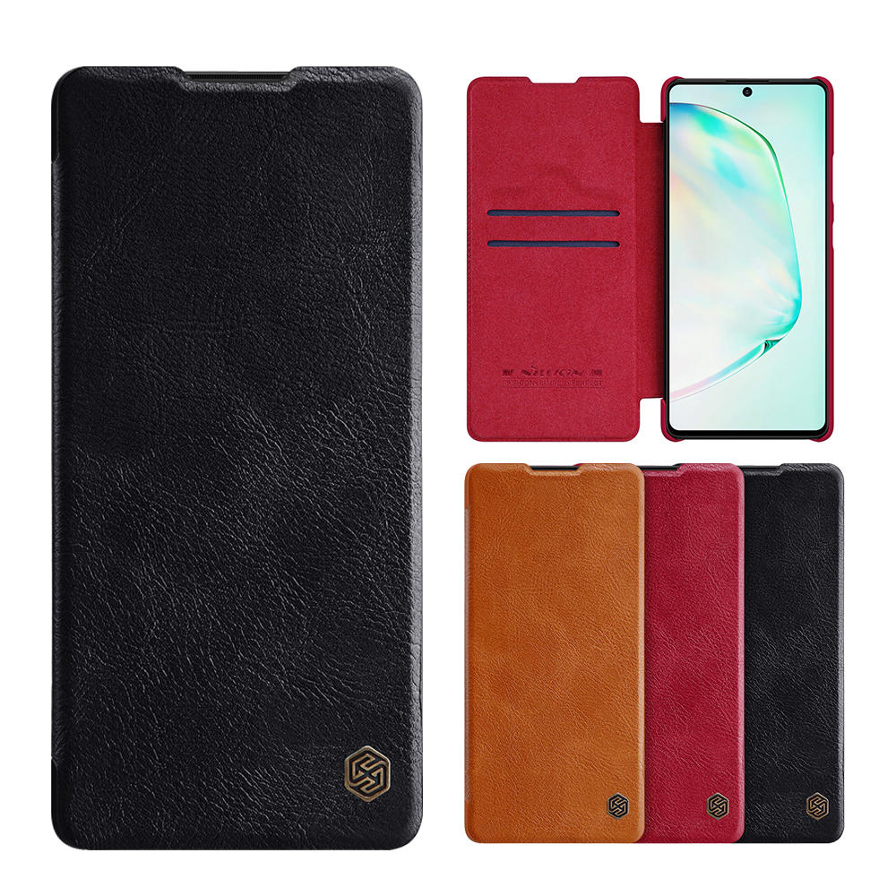 

NILLKIN Flip Bumper Shockproof Card Slot Holder Full Cover PU Leather Vintage Protective Case for Samsung Galaxy S10 Lit