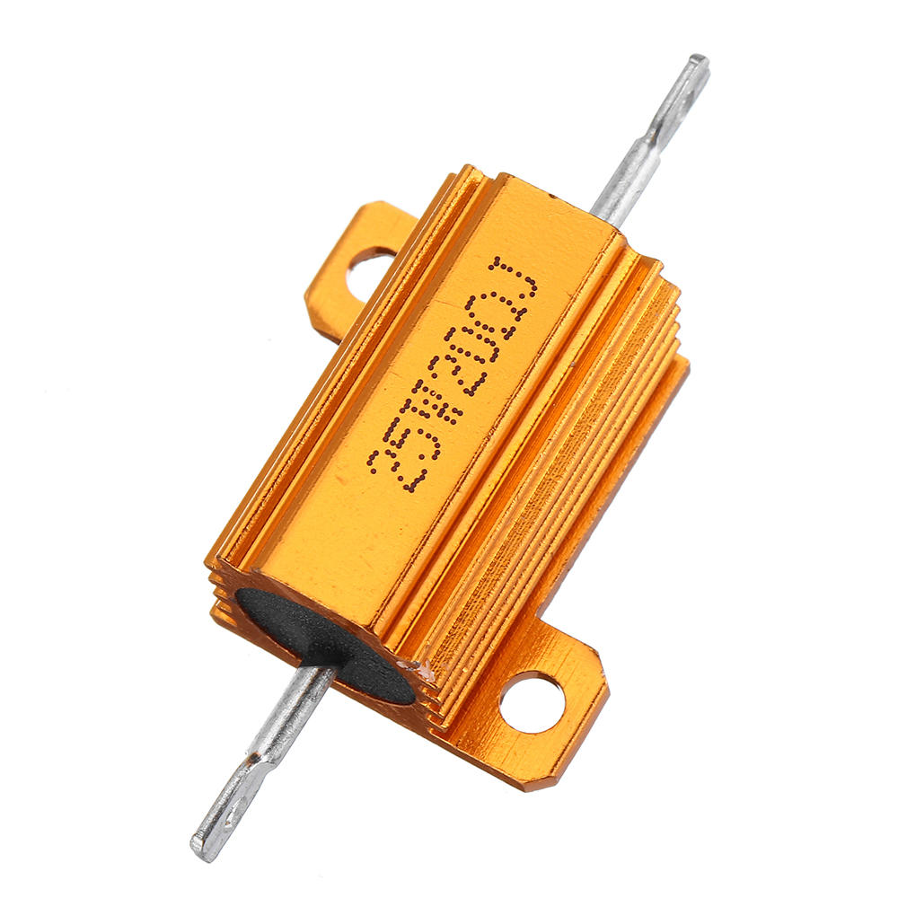

5pcs RX24 25W 20R 20RJ Metal Aluminum Case High Power Resistor Golden Metal Shell Case Heatsink Resistance Resistor