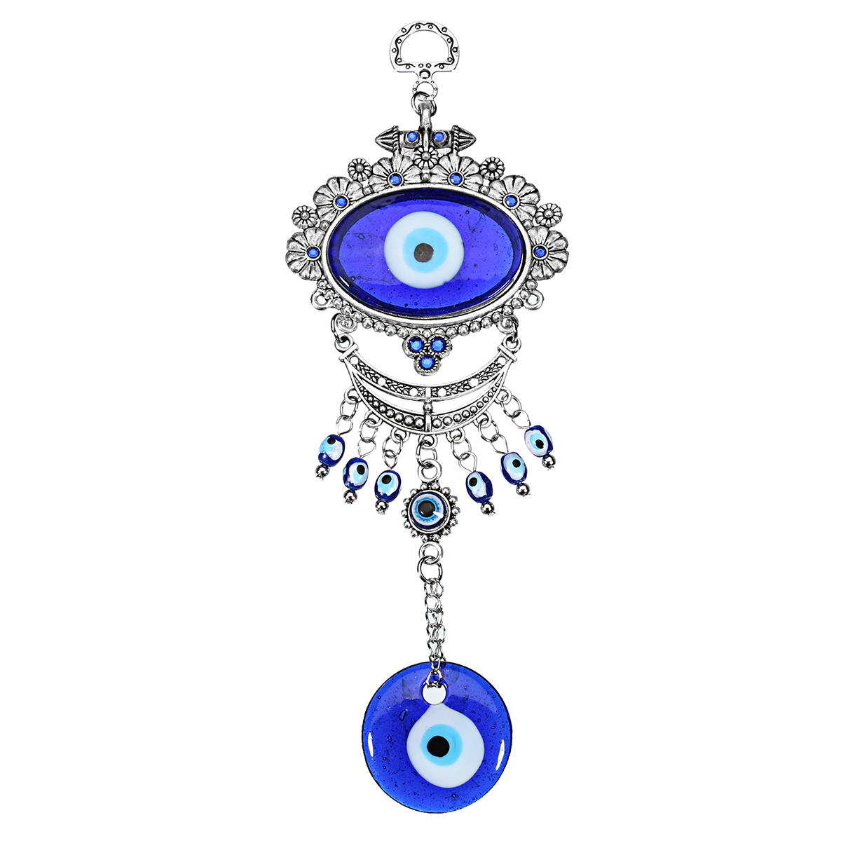 Turkse ovale blauwe boze oog amulet muur opknoping auto Decor zegen beschermer decoraties