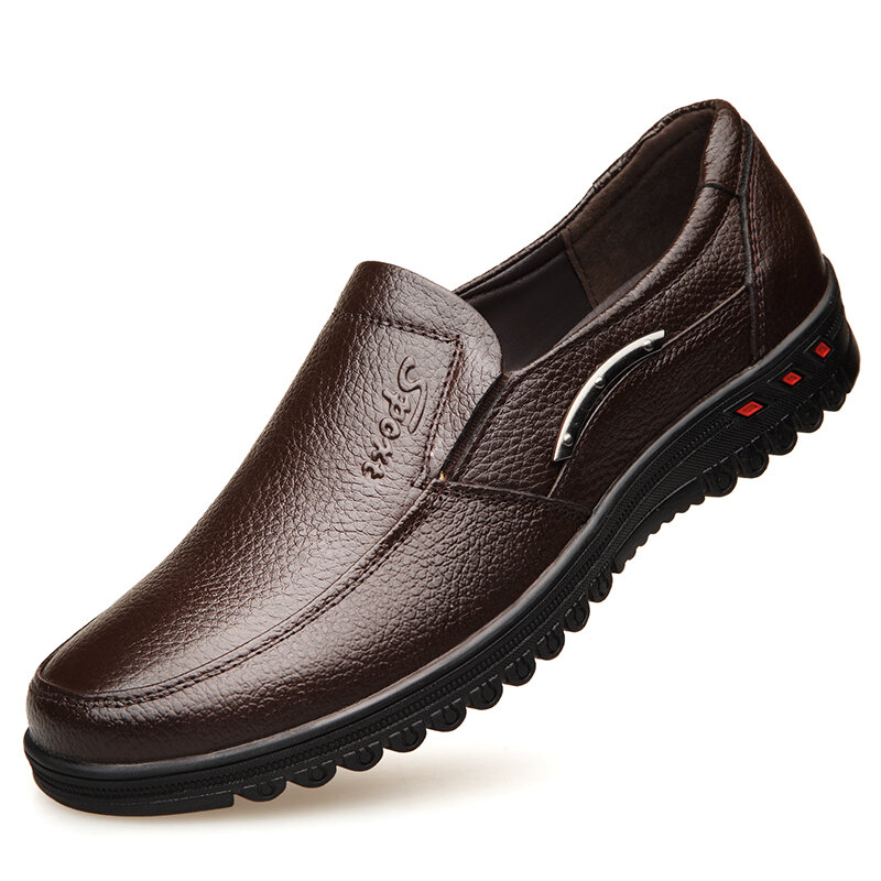Men non slip casual leather shoes Sale 