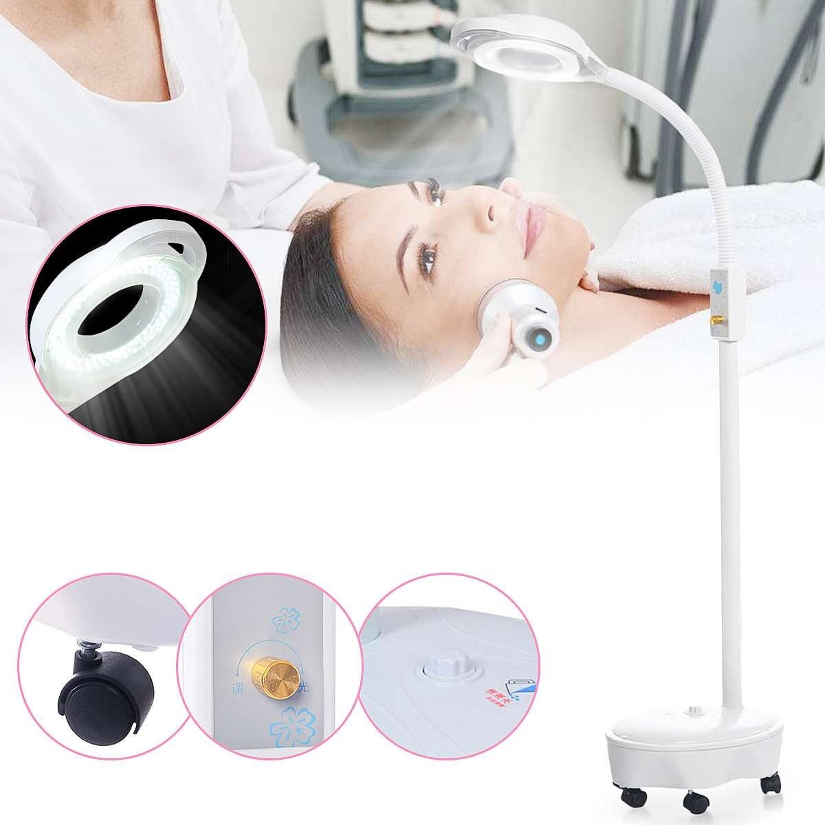 

220V 8X Diopter 120 LED Magnifying Floor Stand Lamp Magnifier Glass Cold Ligth Len Facial Light For Beauty Salon Nail Ta