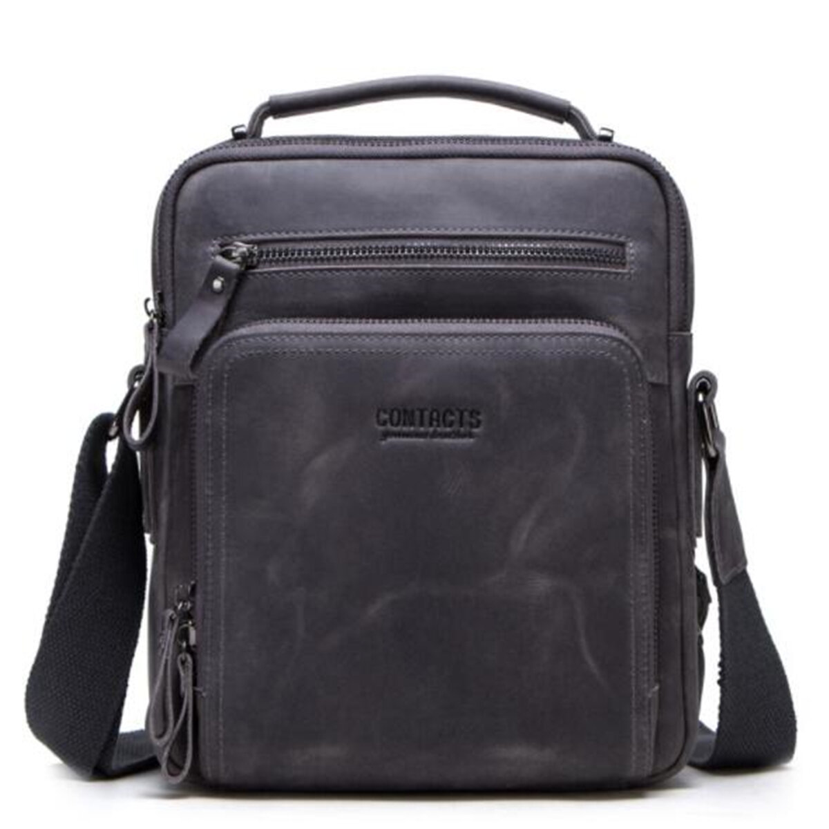 5L Men Genuine Leather Bag Briefcase Messenger Crossbody Shoulder Handbag Outdoor Travel