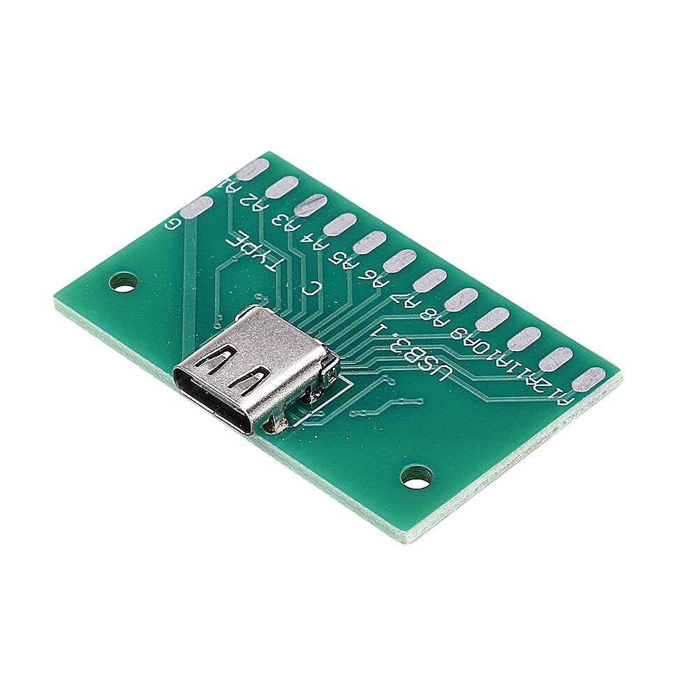 TYPE-C Female Test Board USB 3.1 met PCB 24P Female Connector Adapter voor het meten van stroomgelei