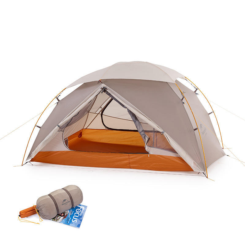 Tenda da campeggio doppia Naturehike per due persone, leggera, impermeabile, antivento e con copertura solare.