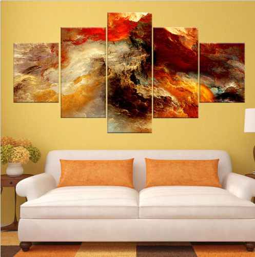 

New 5Pcs Star Clusters Abstract Art Paintings Print Picture Oil Canvas Home Decor