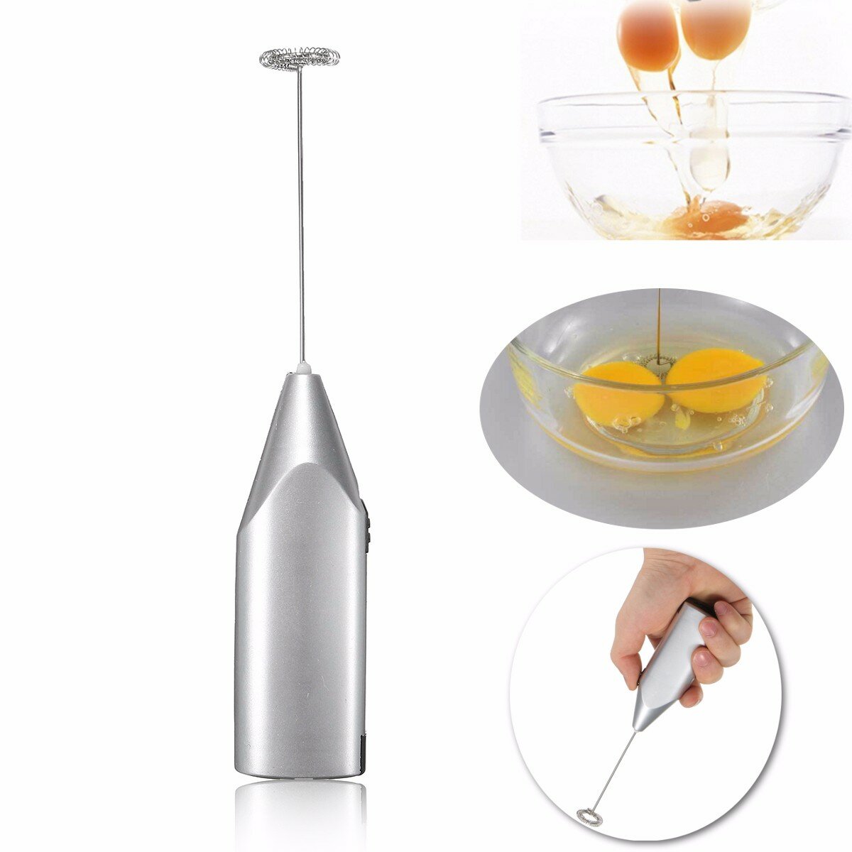 Mini Electric Battery Powered Whisk Coffee Milk Mixer Stirrer Frother Egg Foamer Mixer