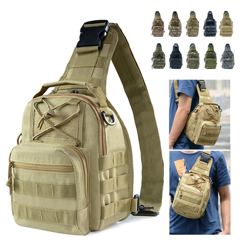 10L Outdoor Outdoor Tactical Molle Plecak Proca Torba na klatkę piersiową Pakiet na ramię Camping Piesze wycieczki