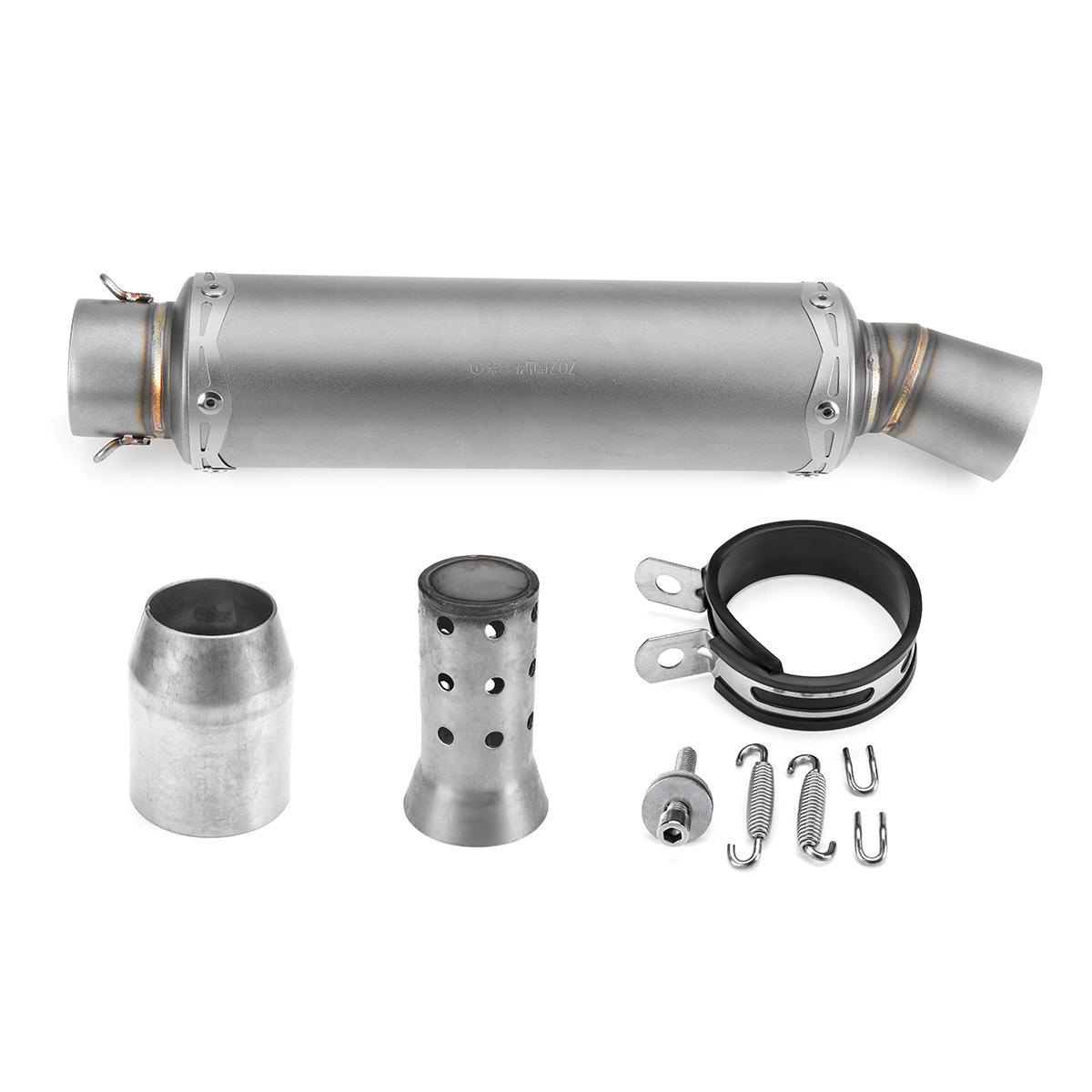 Inlet 36-51mm Motorcycle Exhaust Tail Tip Pipe Muffler Stainless Steel