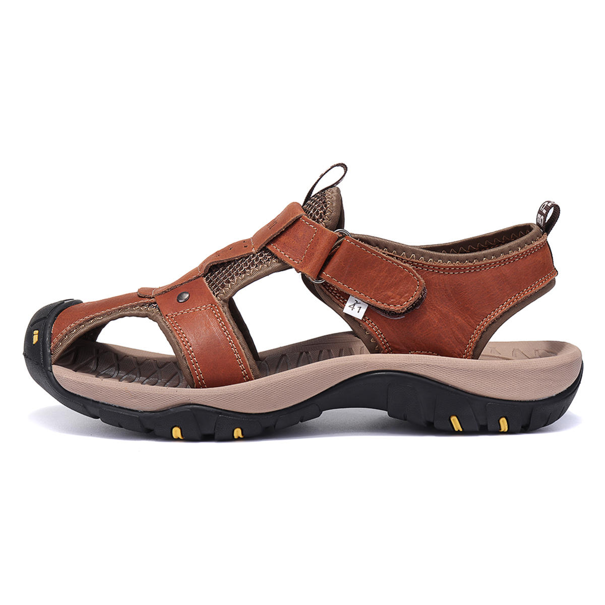 Męskie rzymskie sandały ze skóry naturalnej Soft Jedyne wycięte mokasyny Outdoor Beach Sneakers Casual 