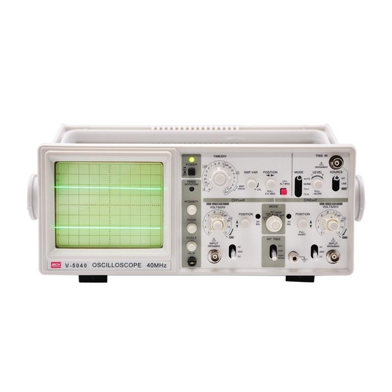 

V-5040 Handheld Oscilloscope 40Mhz Analog Oscilloscope with 6" CRT 2 Channels 2 Tracing Dual Channel Analogue Oscillosco