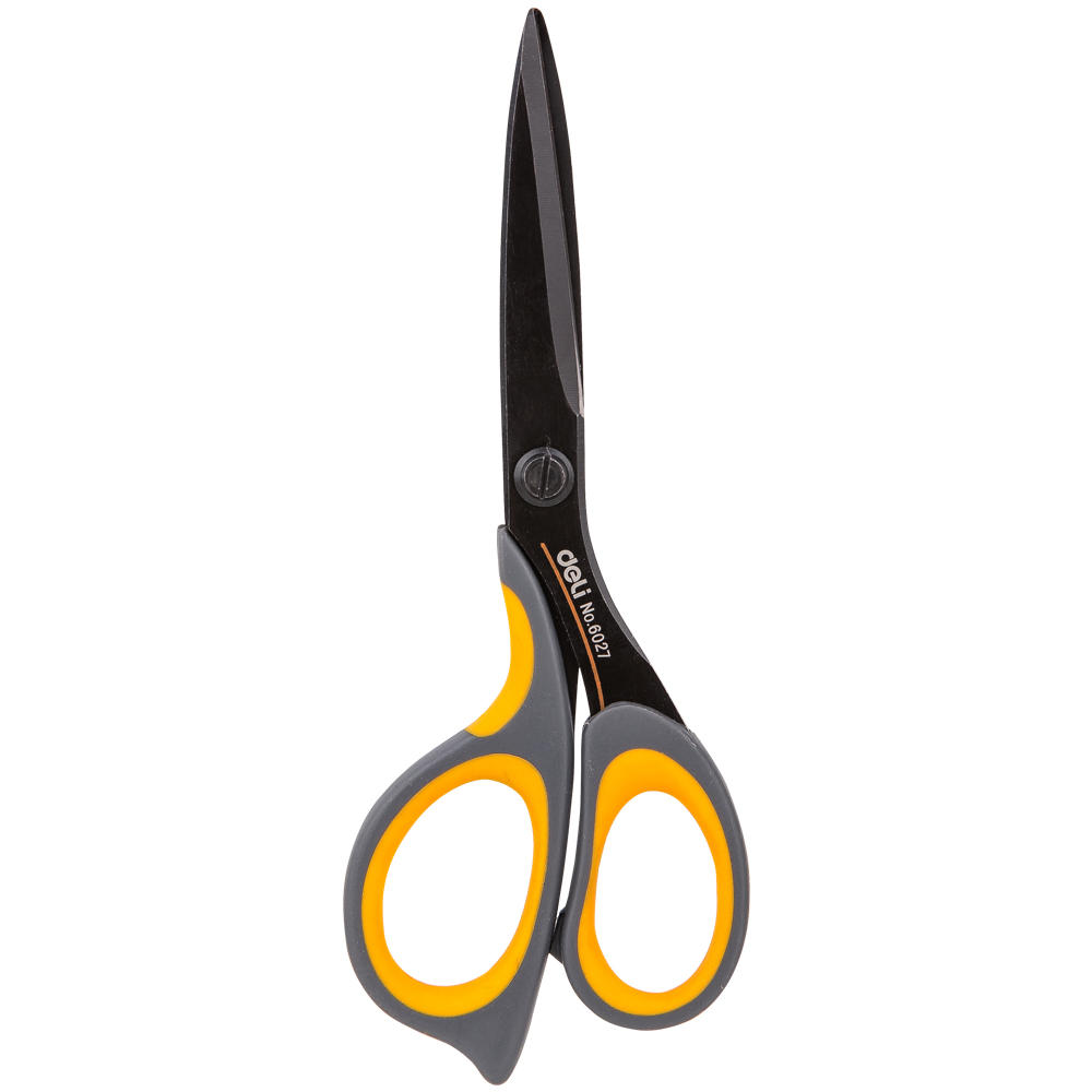 

Deli 6027 Soft-touch Scissors Multipurpose Office Stainless Steel Scissors Hand Craft Scissors Stationery Supplies