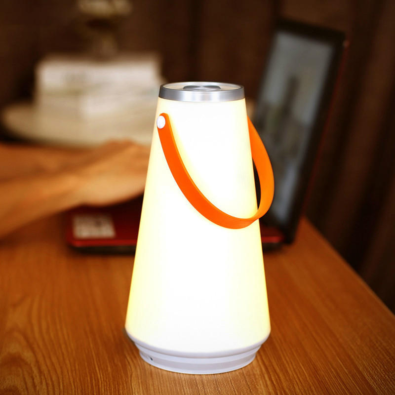 Lampe de camping portable, imperméable, rechargeable par USB de 1200mAh et 3W, détecteur de toucher, lumière de nuit.