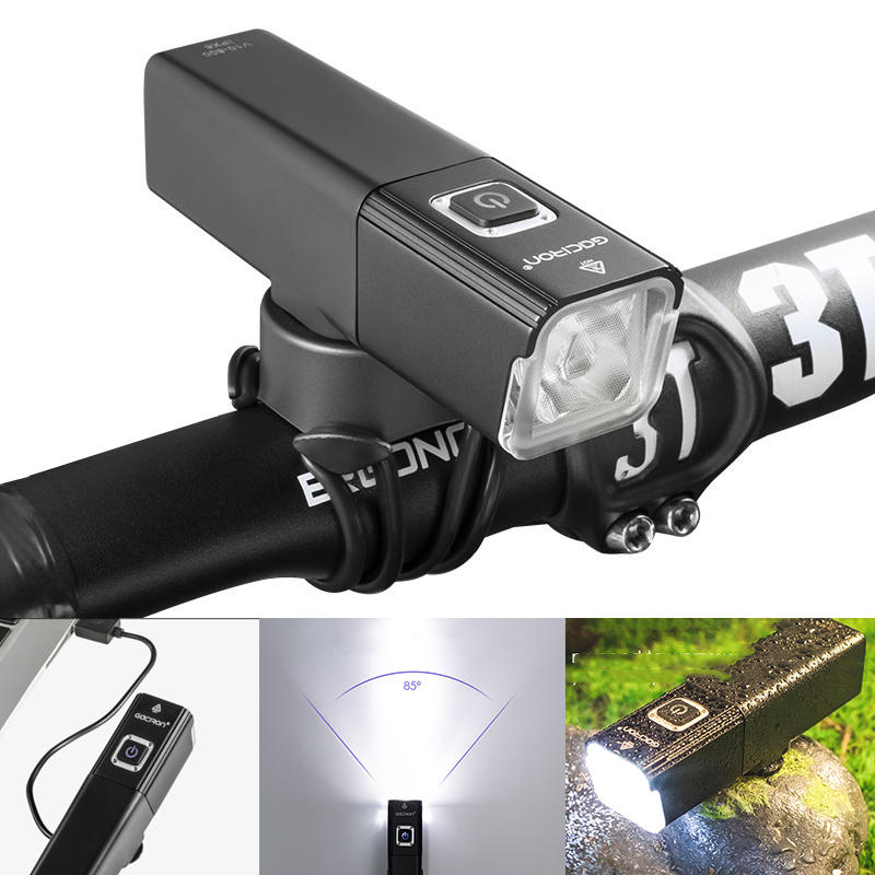 GACIRON V10-500/V10-800 USB Rechargeable IPX6 Waterproof Bike Front Light Bicycle Handlebar Lights Outdoor Riding Warnin