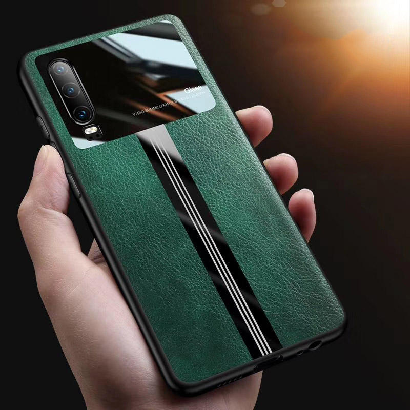 For Xiaomi Redmi Note 8 Case Bakeey Luxury Business PU Leather Mirror Glass Shockproof Protective Ca