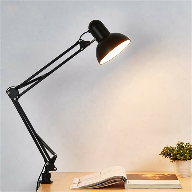 Large Adjustable Swing Arm Drafting, Lamp On Table