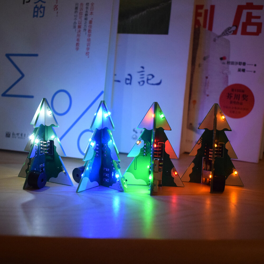 Geekcreit® 3D Mini SMD PCB Stereo Christmas Tree DIY Music Kit