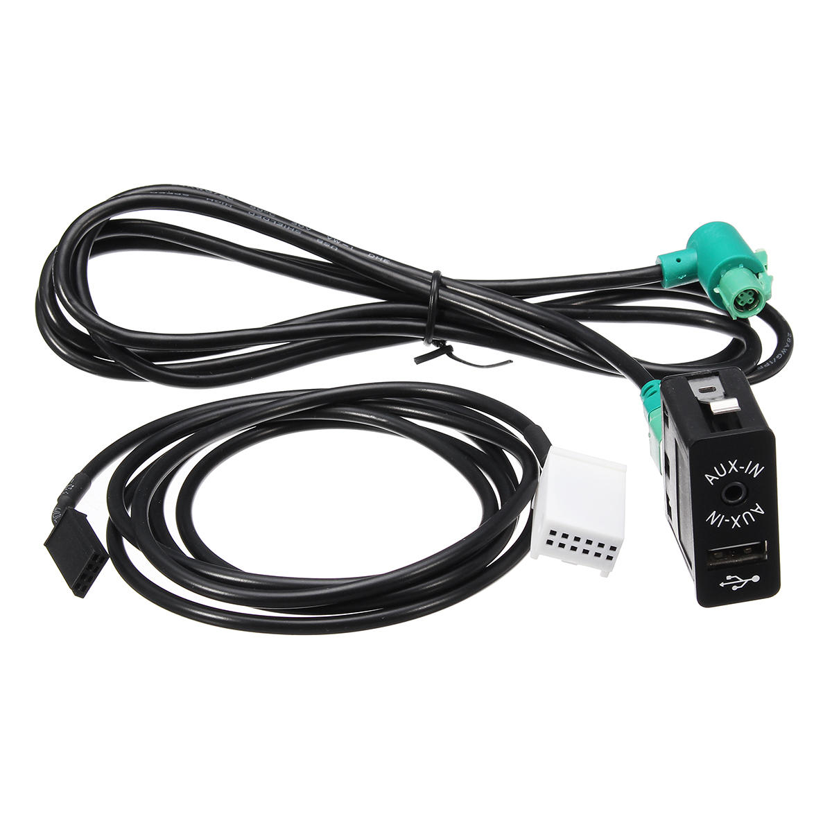 Audio AUX USB-schakelaaraansluiting met AUX USB-kabel voor BMW E60 E90 X1 X3 X5 F12 F25